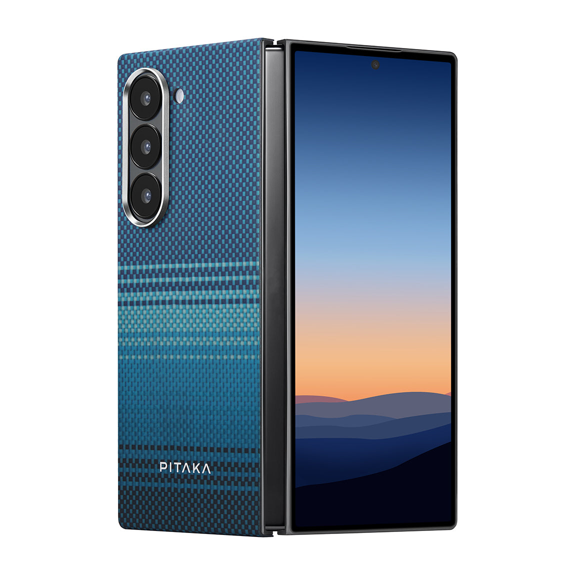 Pitaka Tactile Woven Sunset-Moonrise Serisi Galaxy Z Fold 6 M-safe Şarj Özellikli Aramid Fiber Moonrise Kılıf Pitaka Tactile Woven Sunset-Moonrise Serisi Galaxy Z Fold 6 M-safe Şarj Özellikli Aramid Fiber Moonrise Kılıf